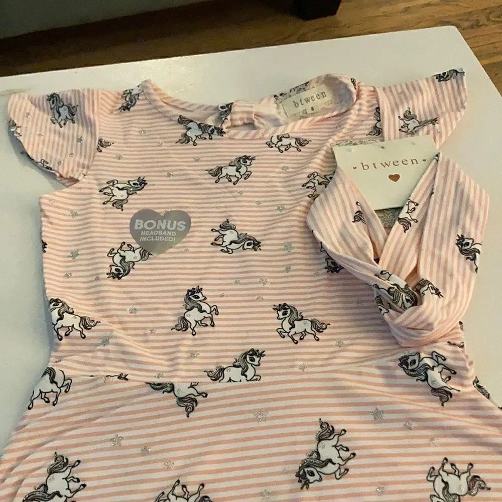Btween fit n flare dress with matching headband